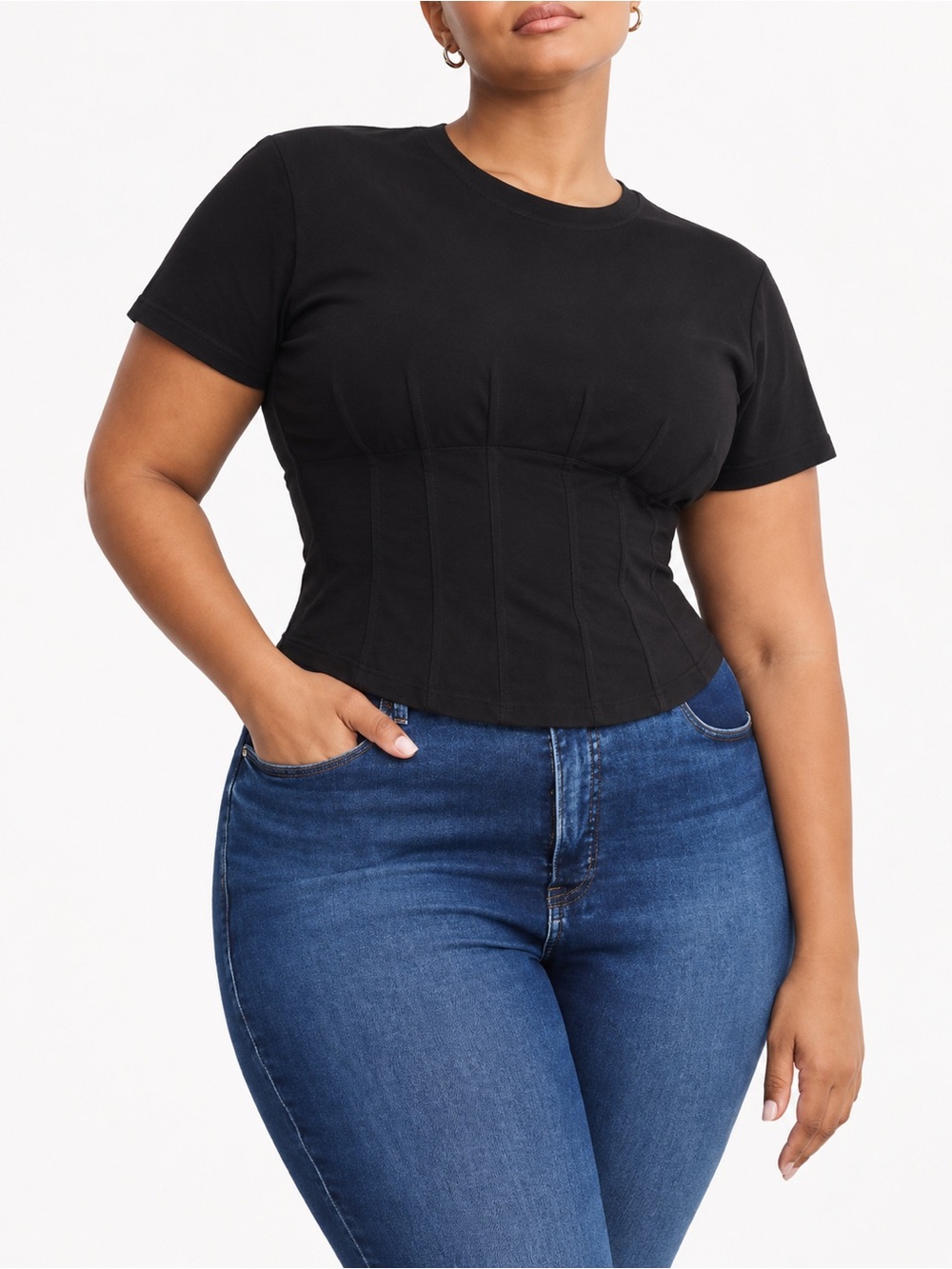 Good American Corset Seam Tee